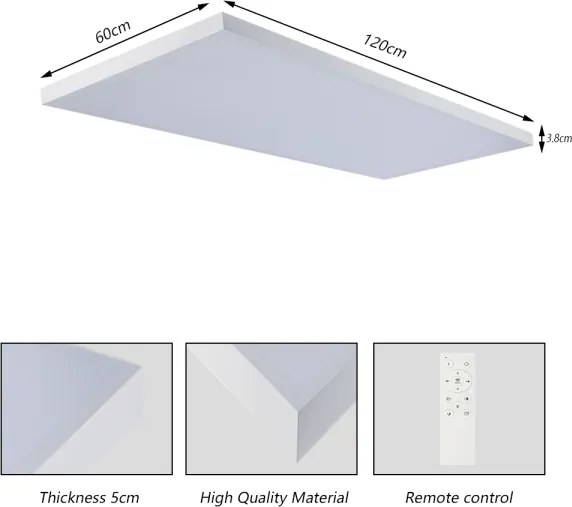 Brilagi-LED Lampă LED reglabilă pentru baie FRAME SMART LED/96W/230V IP44 albă + telecomandă