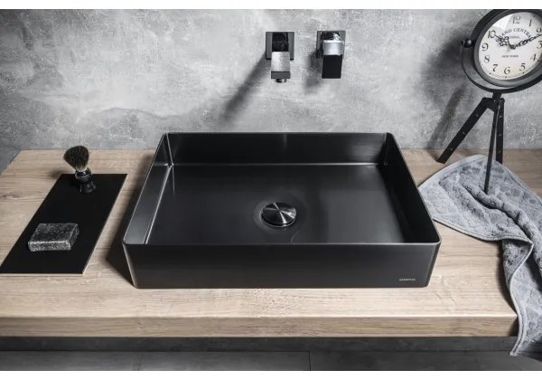 Sapho - Lavoar pentru blat AURUM 50 x 35 cm, antracit