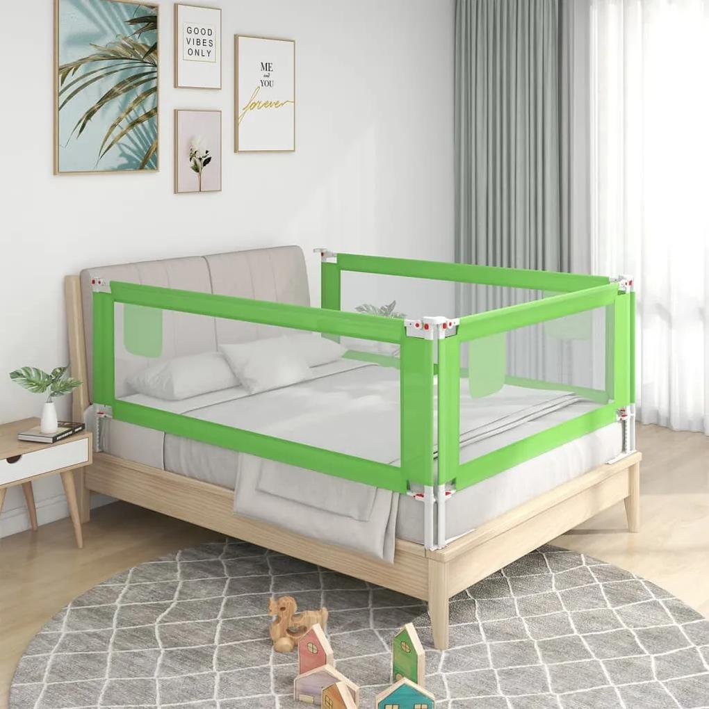 Balustrada de protectie pat copii, verde, 180x25 cm, textil 1, Verde, 180 x 25 cm