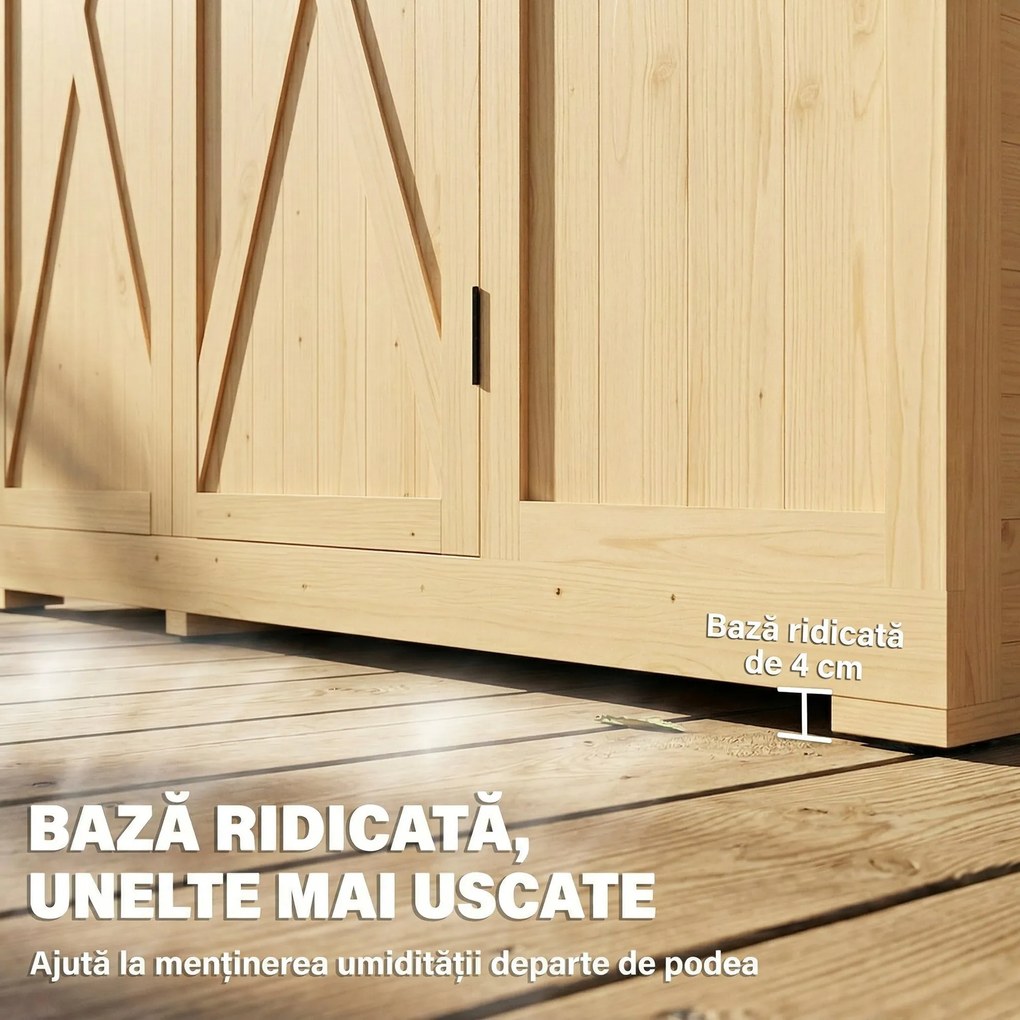 Outsunny magazie debara spațiu depozitare unelte dulap exterior | Aosom Romania