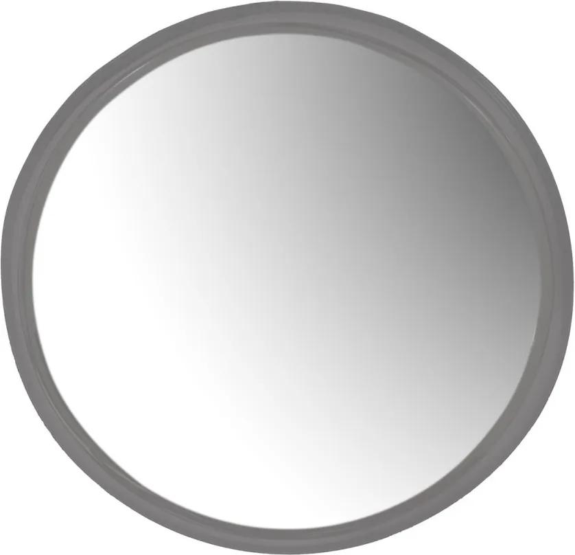 Oglinda rotunda gri din metal 35 cm Mira Grey Zago