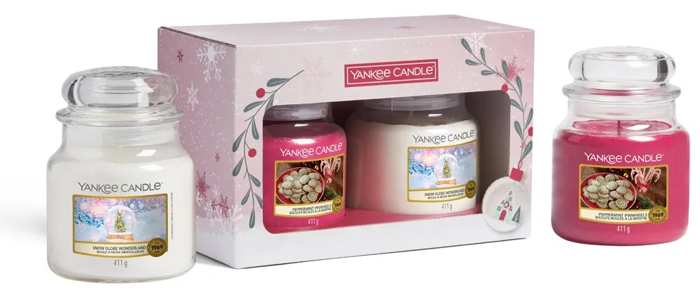 Yankee Candle Set cadou de Crăciun cu 2 lumânări medii Classic
