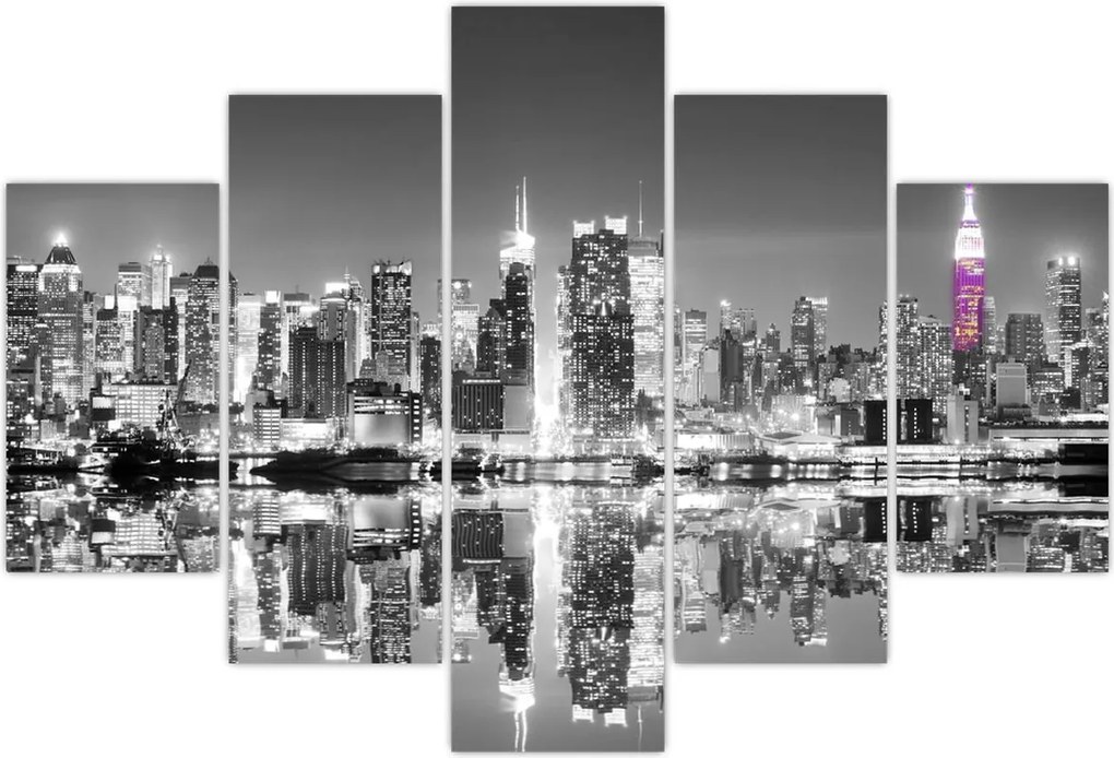 Tablou - New York și zgârie-norii mov (150x105 cm)