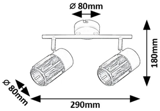 Spot Rabalux 73060 VENARO 2xE14/15W/230V