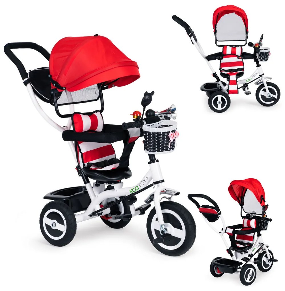 Tricycle tricycle tricycle swivel awning with durable tyres red
