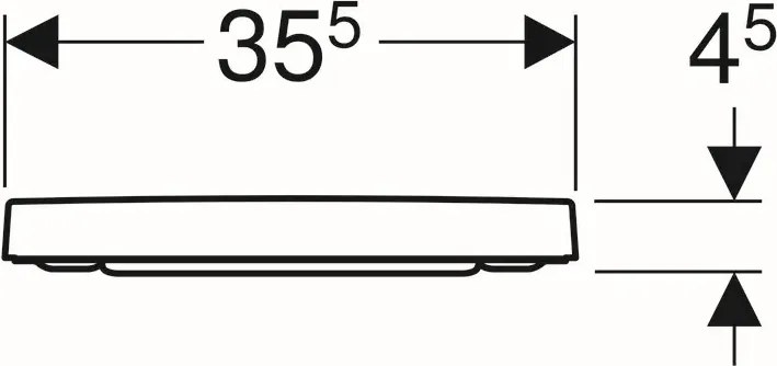 Capac vas wc duroplast, alb, Geberit Selnova Square