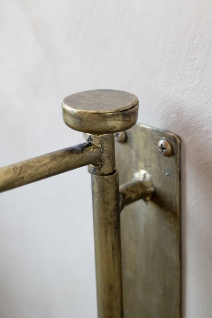 Masuta laterala de perete, aurie, din metal, D35cm, Clayn