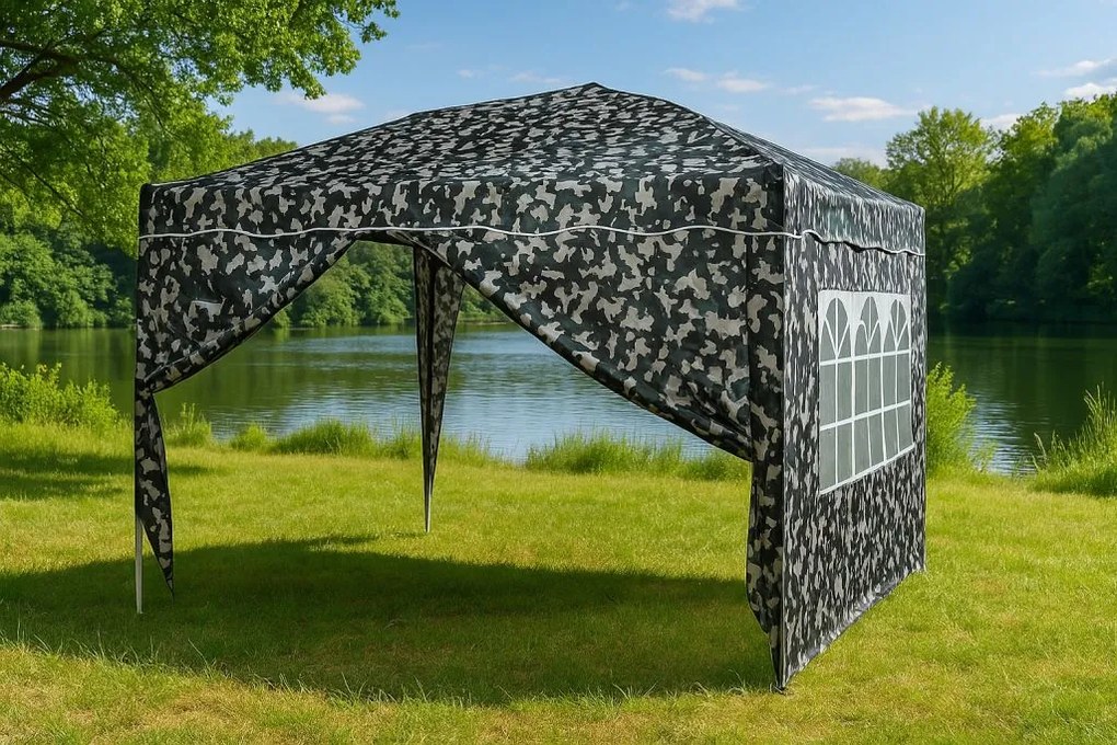 Cort de grădină tip foarfecă 3x3 m cu protecție UV