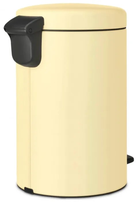 Cos de gunoi cu pedala Brabantia NewIcon 1008844, 12 L, Inchidere lina, Baza antiderapanta, Galben