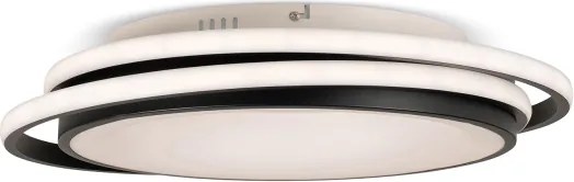 BRILAGI - Plafonieră LED dimabilă FLARE LED/84W/230V 47x51 cm neagră + telecomandă