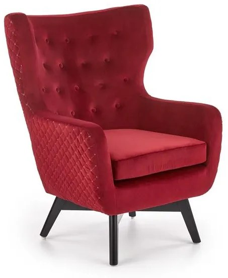 Fotoliu tapitat Marvel Velvet visiniu – H103 cm