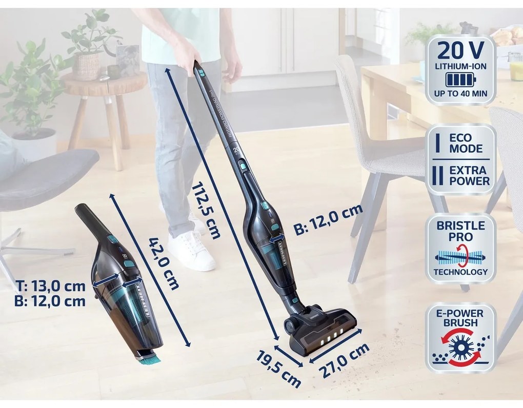 Aspirator fără fir Leifheit Rotaro PowerVac 2in1(20 V)