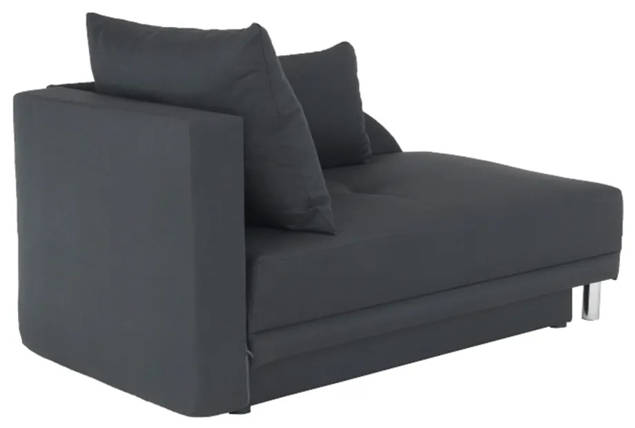 Canapea extensibilă, material textil gri-negru, stânga, LAUREL