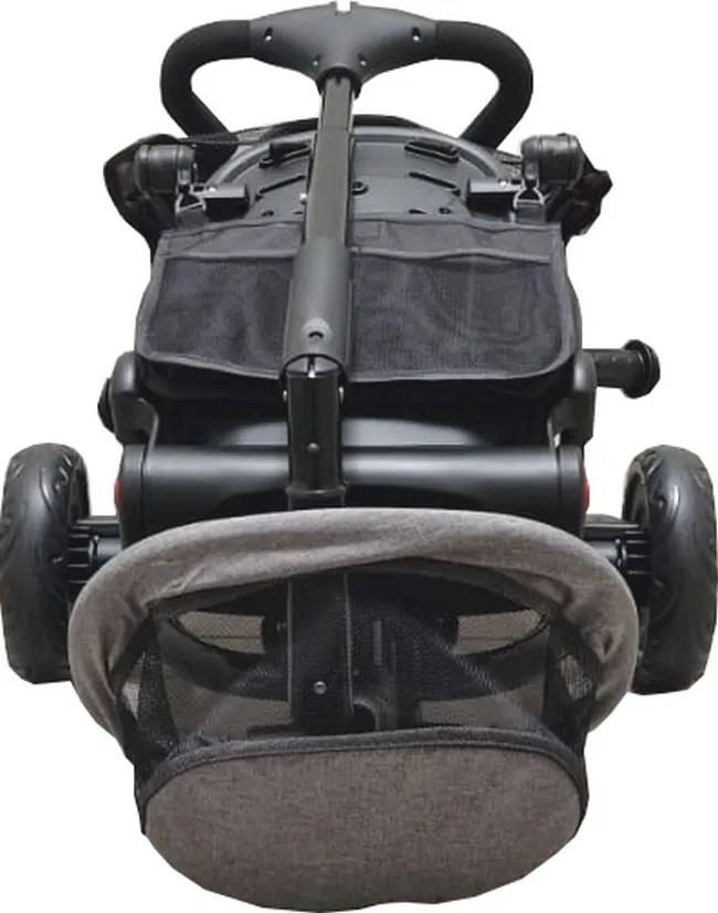 Tricicleta pliabila cu copertina Baby Care™ Folding Trike, Roti din spuma cauciucata EVA, Pedale si maner pentru parinti, Scaun reversibil cu rotire