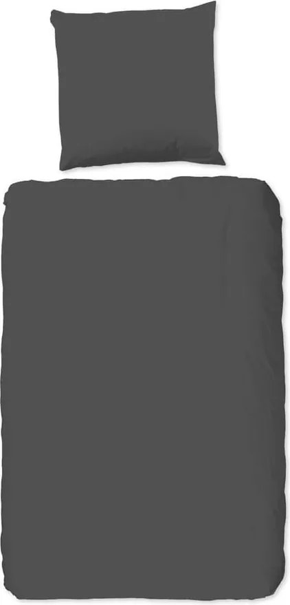 Lenjerie de pat din bumbac Good Morning Universal, 140 x 220 cm, gri