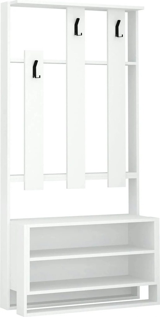 Mobilier hol 855DTE4015, alb, PAL melaminat, 90x36x180 cm