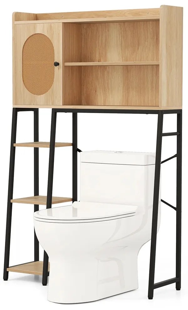 Dulap de depozitare deasupra toaletei cu rafturi