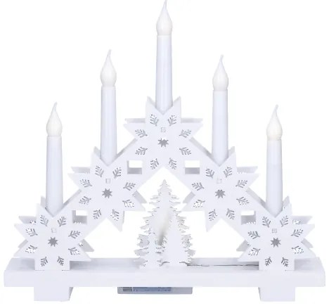 Sfeșnic LED de Crăciun Solight 1v265 5xLED/2xAA alb cald