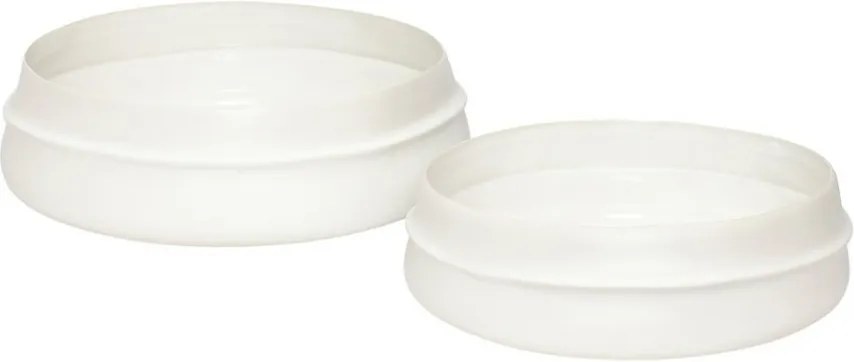 Set 2 boluri albe din ceramica Miliana Hubsch