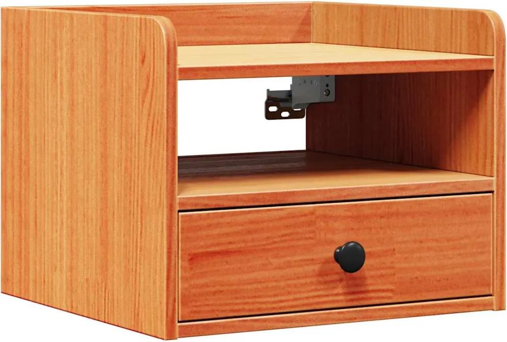 vidaXL Noptieră Maroniu cerat 38 x 36 x 29,5 cm Lemn masiv de pin