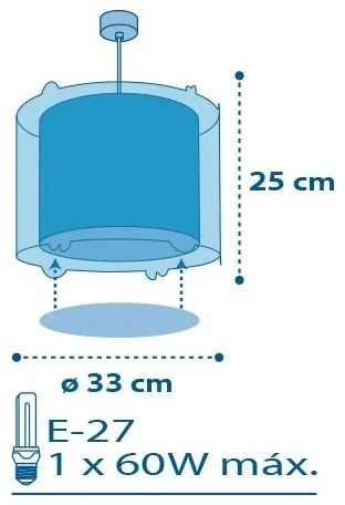 Dalber D-41342 - Lampa copii pe lantS 1xE27/60W/230V