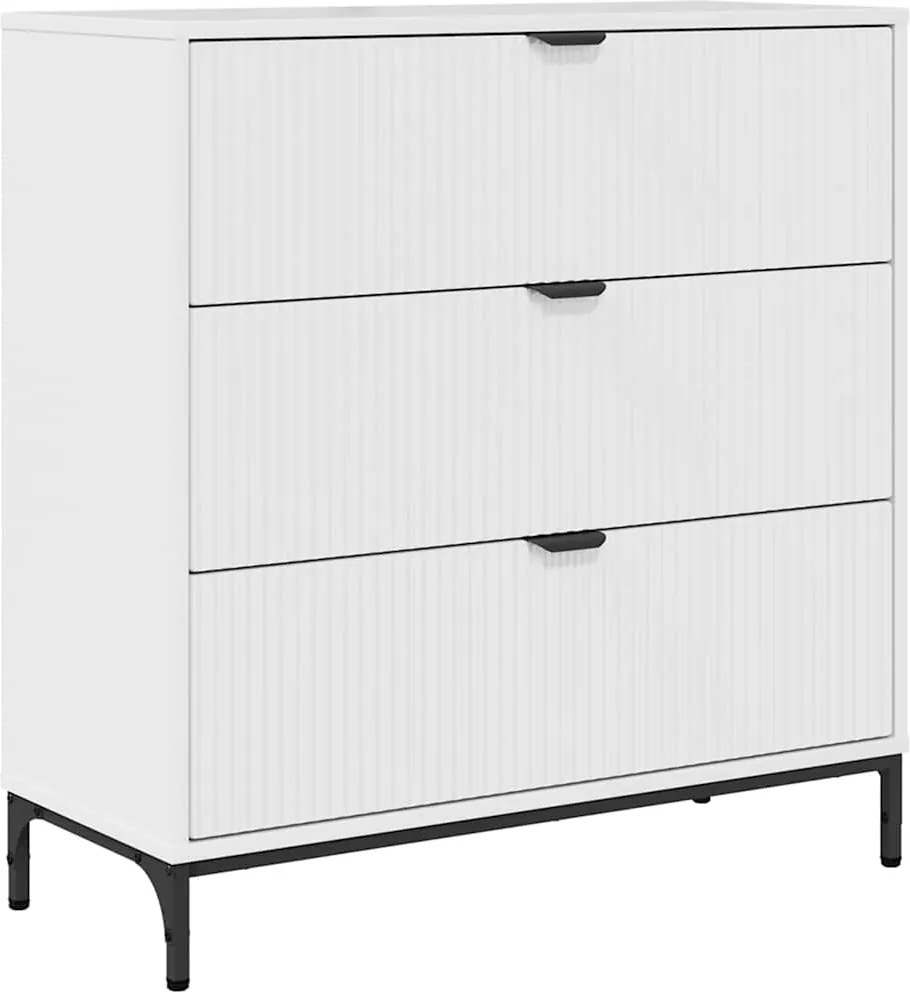 vidaXL Bufet cu sertar Alb lucios 79,5 x 33 x 82 cm Lemn compozit