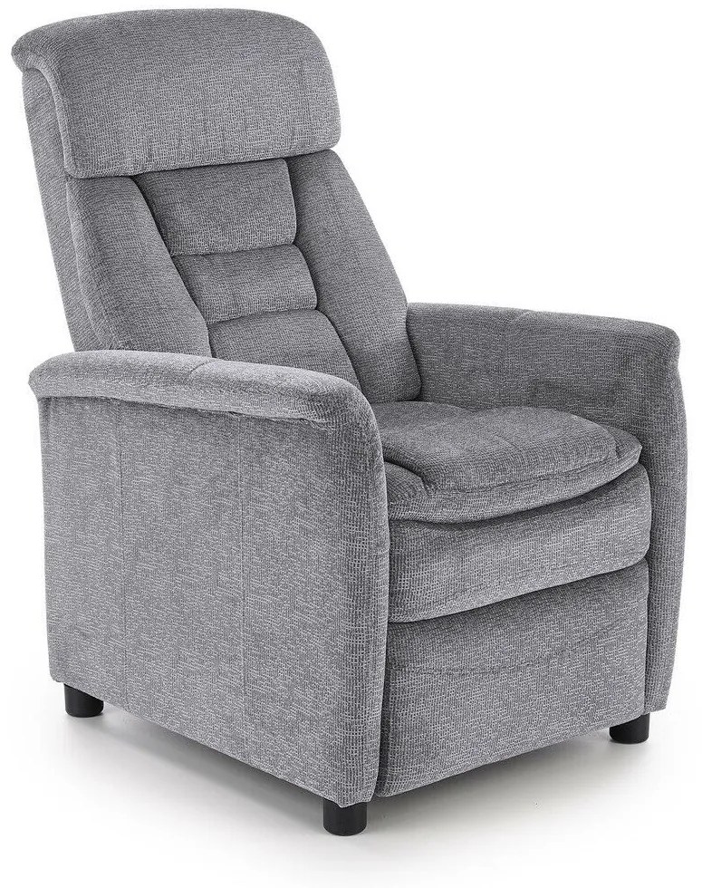 Fotoliu recliner Houston 1030 106x71x85cm, 27 kg, Gri, Tapiterie