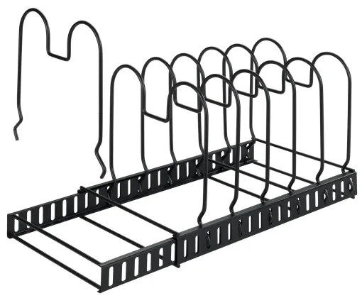 WENKO 53149100 - Suport pentru capace și tigăi, 18 x 18 cm, negru