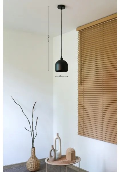 Duolla IRONLINE - Pendul pe cablu, 1x E27/15W/230V, Ø 17 cm, negru