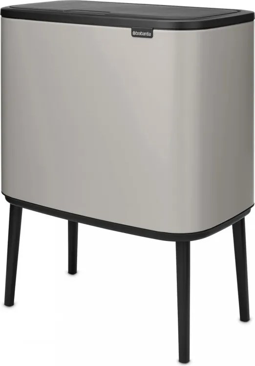 Cos de gunoi Brabantia Bo Touch 1010451, 36 L, Deschidere lina si silentioasa, Deschidere larga, Gri deschis