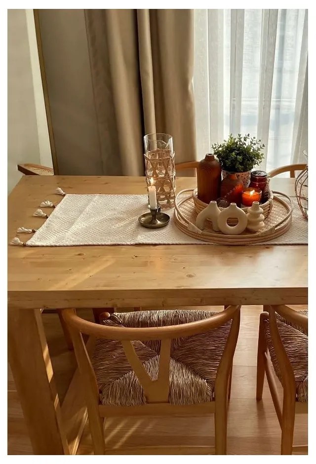 Napron de masă din bumbac organic 40x130 cm – Mila Home