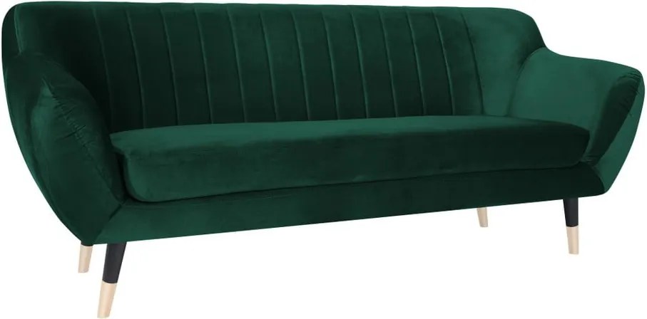 Canapea cu 2 locuri Mazzini Sofas BENITO cu picioare negre, verde