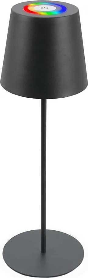 Briloner 7507015 - Lampă de masă LED reîncărcabilă RGBW cu dimmer, LED 2,5 W/5 V, IP44, antracit