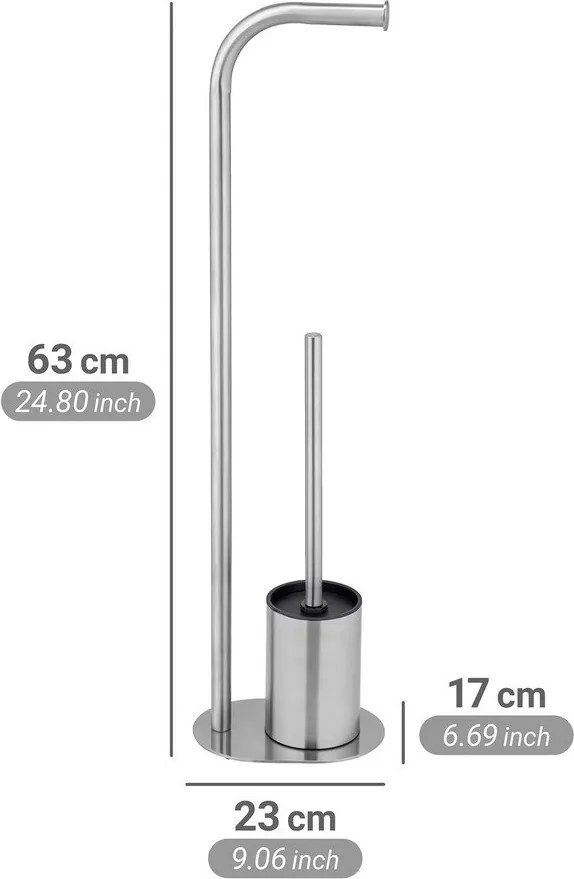 Suport pentru hârtie igienică argintiu mat din oțel inoxidabil Levante – Wenko
