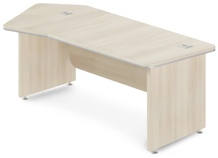 Birou de colț TopOffice Premium 227,1 x 109,6 cm, stânga, salcâm deschis