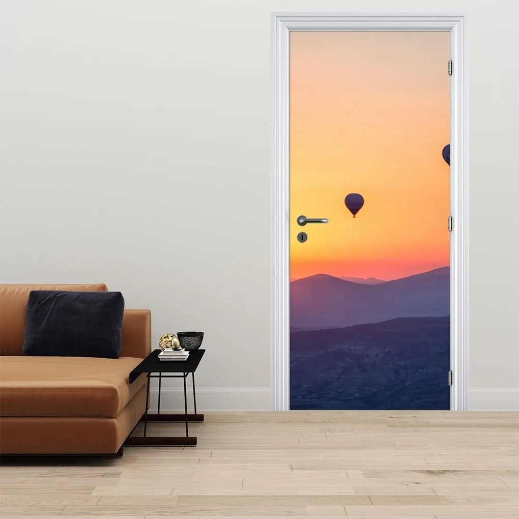 Fototapet pentru ușă - Baloane cu aer cald (95x205cm)