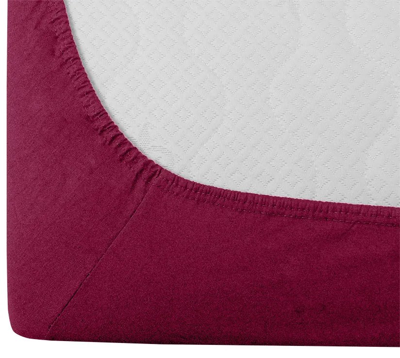 Cearsaf Jersey cu elastic 180 x 200 cm roz inchis