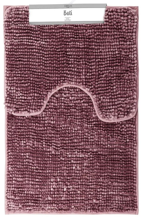 Restilo Set de covorașe baie Bati vișiniu, 2 buc 50 x 80 cm, 40 x 50 cm