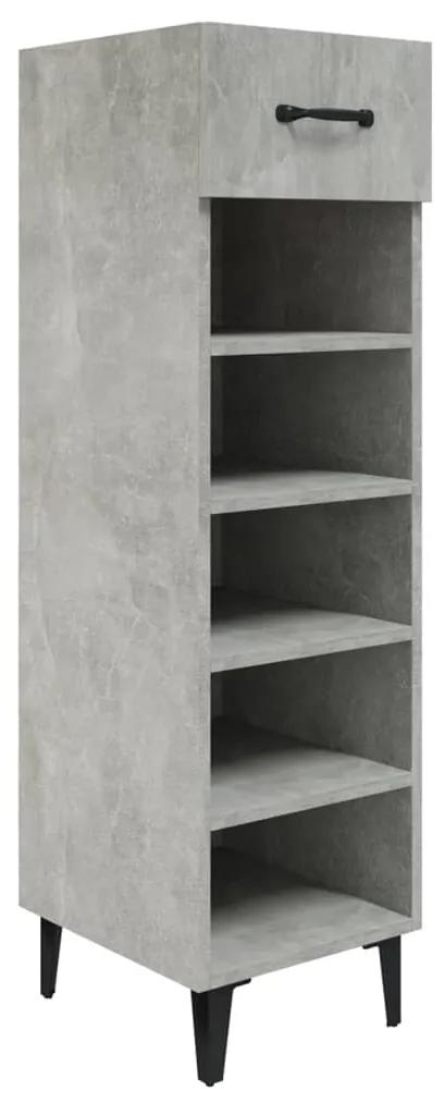Pantofar, gri beton, 30x35x105 cm, lemn compozit Gri beton, 1