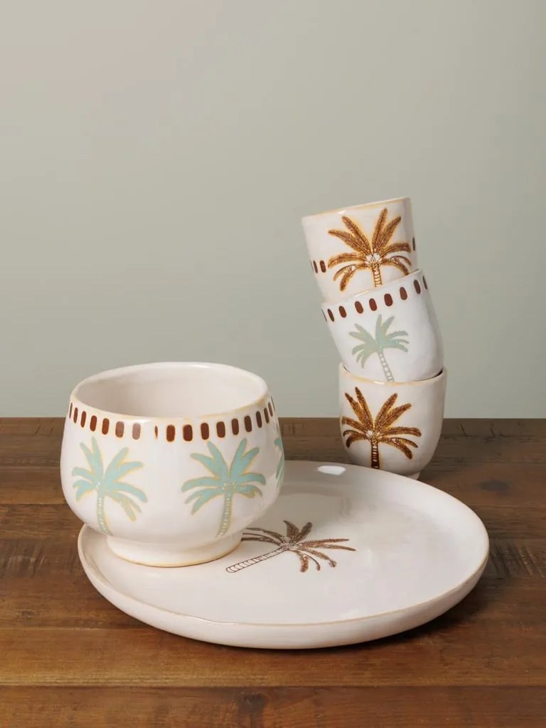 Farfurie din ceramica D20 cm, Palmier