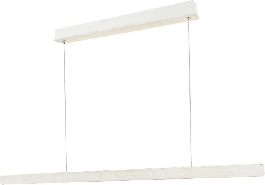 Lustra LED suspendata design scandinav Ilgas lemn alb