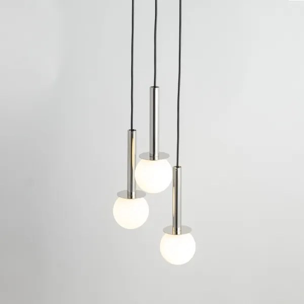 Lustră pe cablu DAISY 3xG9/12W/230V d. 27 cm crom lucios/negru/alb