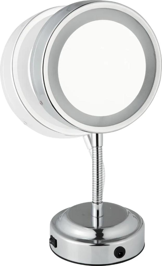 Oglinda cu picior flexibil Sanwood Katharina 3x, lumina LED, 11cm
