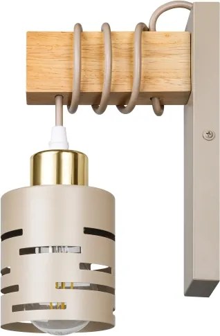 Lampă de perete ELEN 1xE27/35W/230V bej/auriu/maro