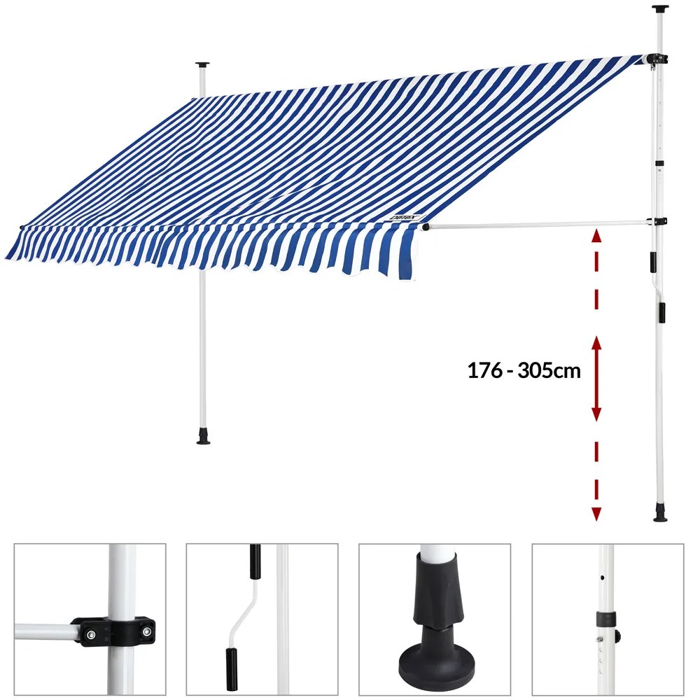 Deuba Copertina albastra si alba - 400 cm
