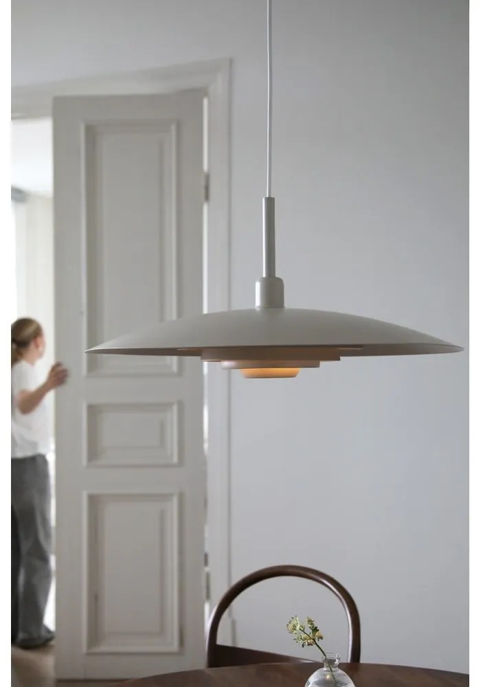 Lustră bej cu abajur din metal ø 57 cm Piny – Markslöjd