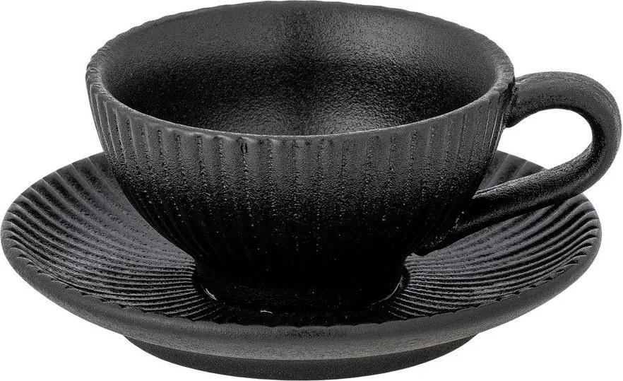 Ceașcă neagră pentru cappuccino din ceramică 200 ml Neri – Bloomingville