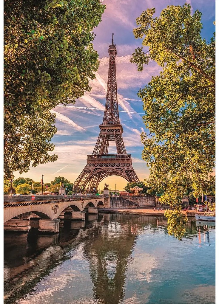 Orașe Along the Seine Puzzle Compact Paris 500 de piese Clementoni