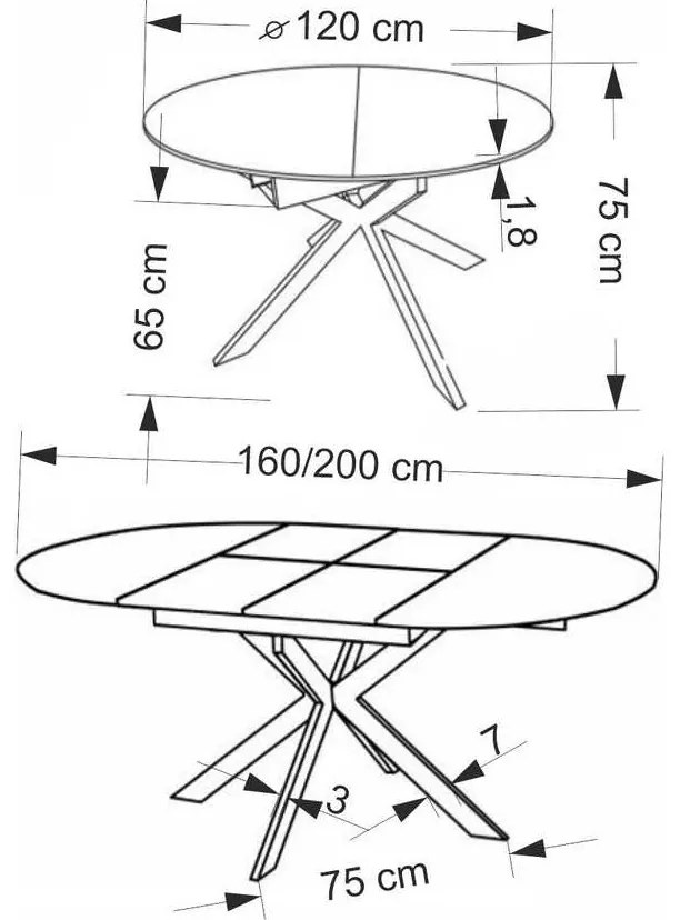 Masă de bucătărie Triad, lemn natural