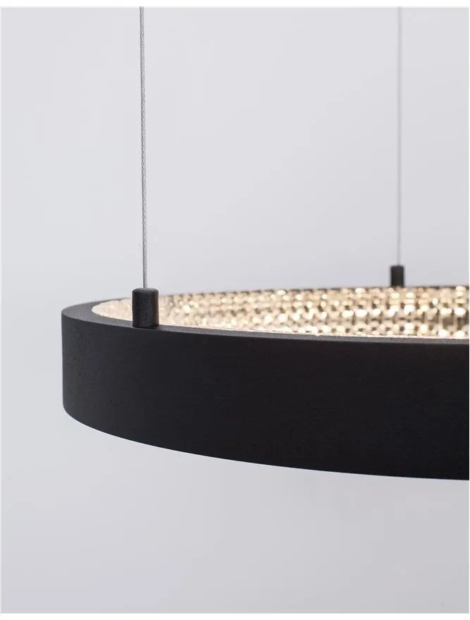 Lustra LED dimabila, design modern PRESTON, 40cm negru NVL-9865140